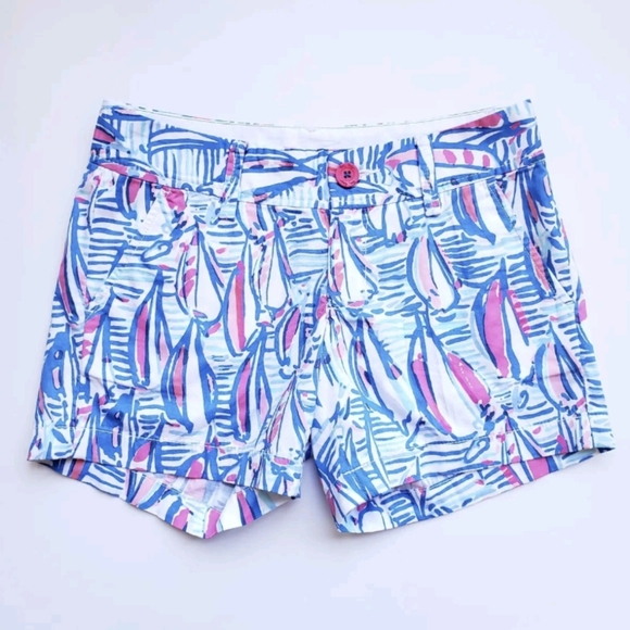 Lilly Pulitzer The Callahan Short Red Right Return Women's 2 - Picture 3 of 10